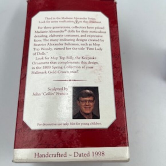 Hallmark Vintage Christmas Ornaments Mop Top Billy & Wendy Set Of 2 - Picture 9 of 9